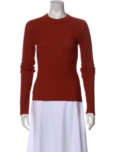 Pre-owned Givenchy Crew Neck Long Sleeve Top In Orange