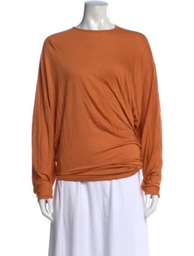 Pre-owned Givenchy Crew Neck Long Sleeve Top In Orange