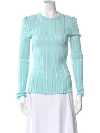 Pre-owned Givenchy Crew Neck Long Sleeve Top W/ Tags In Blue