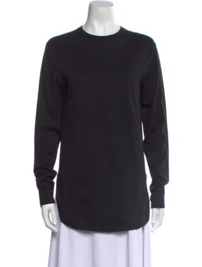 Pre-owned Givenchy Crew Neck Long Sleeve T-shirt In Black