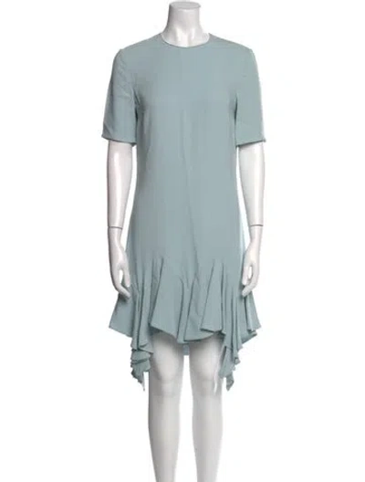 Pre-owned Givenchy Crew Neck Midi Length Dress In Blue