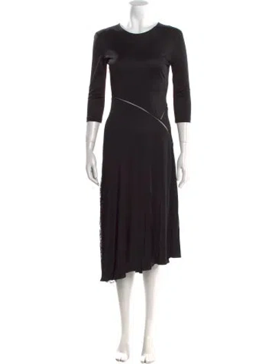 Pre-owned Givenchy Crew Neck Midi Length Dress W/ Tags In Black