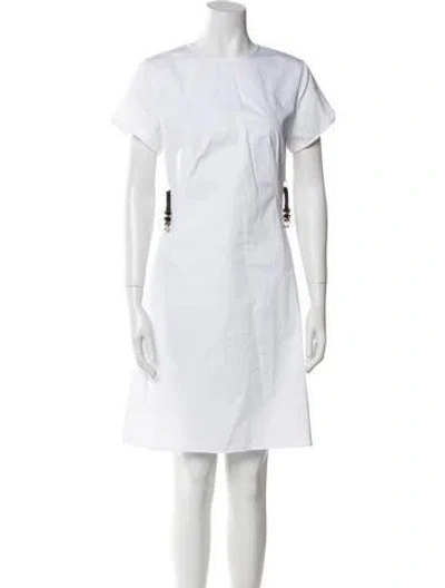Pre-owned Givenchy Crew Neck Midi Length Dress In White