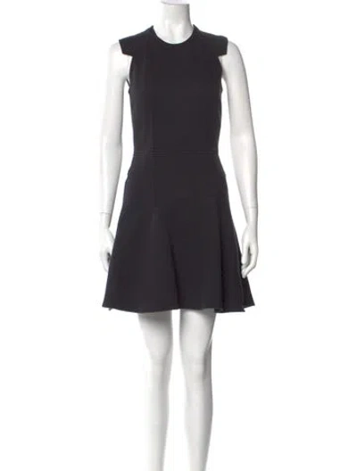 Pre-owned Givenchy Crew Neck Mini Dress In Black