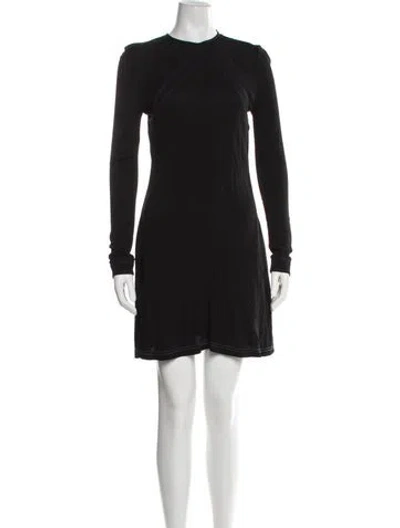 Pre-owned Givenchy Crew Neck Mini Dress In Black