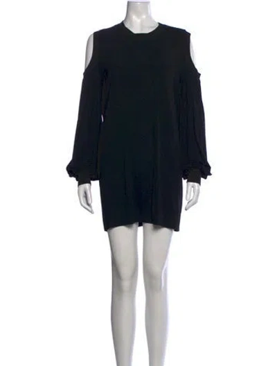 Pre-owned Givenchy Crew Neck Mini Dress In Black