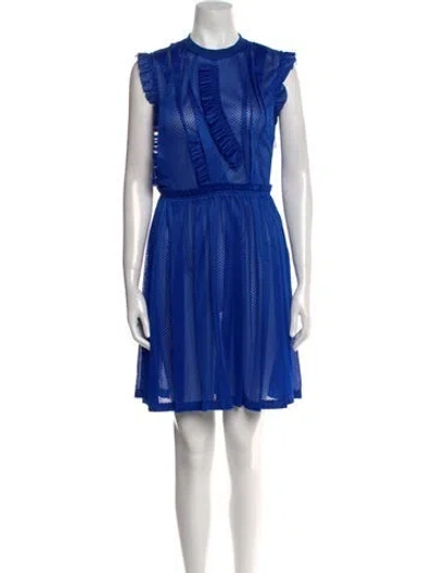 Pre-owned Givenchy Crew Neck Mini Dress In Blue