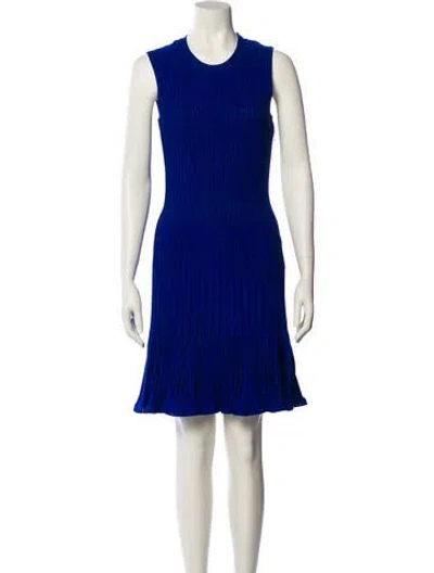 Pre-owned Givenchy Crew Neck Mini Dress In Blue