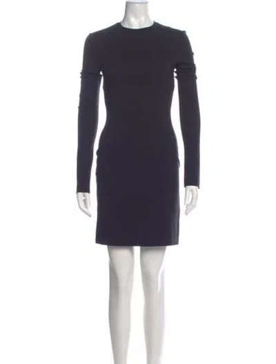 Pre-owned Givenchy Crew Neck Mini Dress In Blue