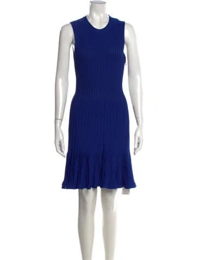 Pre-owned Givenchy Crew Neck Mini Dress In Blue