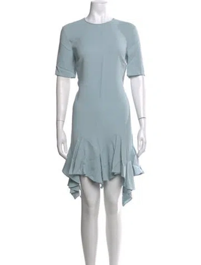 Pre-owned Givenchy Crew Neck Mini Dress In Blue