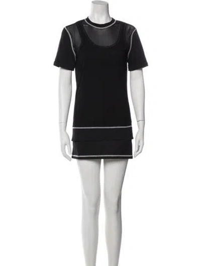 Pre-owned Givenchy Crew Neck Mini Dress In Gray