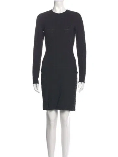 Pre-owned Givenchy Crew Neck Mini Dress In Gray