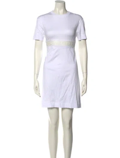 Pre-owned Givenchy Crew Neck Mini Dress In Neutral