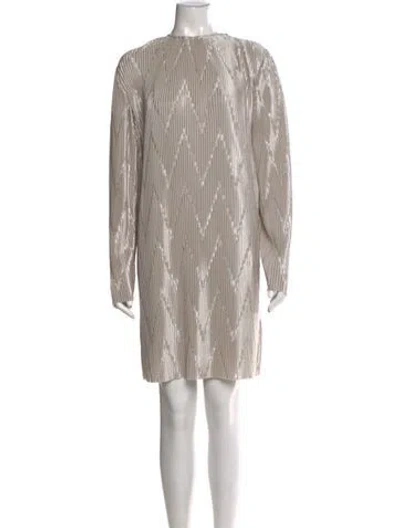 Pre-owned Givenchy Crew Neck Mini Dress In Neutral