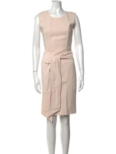 Pre-owned Givenchy Crew Neck Mini Dress In Neutrals