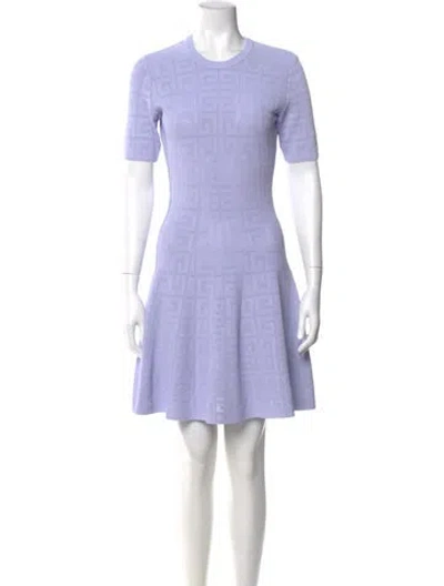 Pre-owned Givenchy Crew Neck Mini Dress In Purple