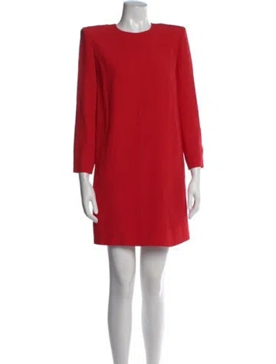 Pre-owned Givenchy Crew Neck Mini Dress In Red