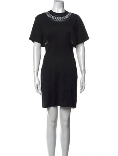 Pre-owned Givenchy Crew Neck Mini Dress W/ Tags In Black