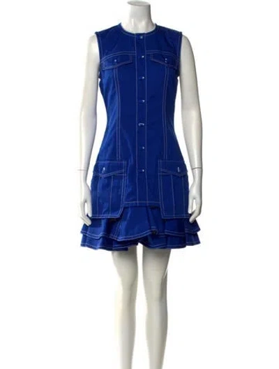 Pre-owned Givenchy Crew Neck Mini Dress W/ Tags In Blue