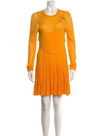 Pre-owned Givenchy Crew Neck Mini Dress W/ Tags In Orange