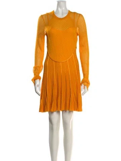 Pre-owned Givenchy Crew Neck Mini Dress W/ Tags In Yellow