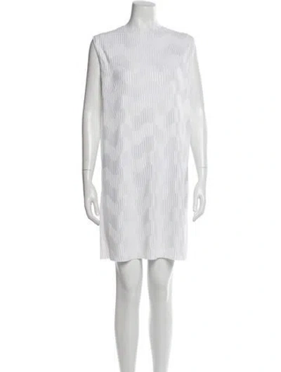 Pre-owned Givenchy Crew Neck Mini Dress In White