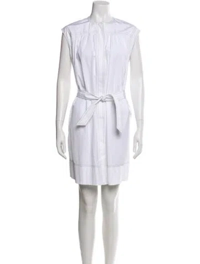 Pre-owned Givenchy Crew Neck Mini Dress In White