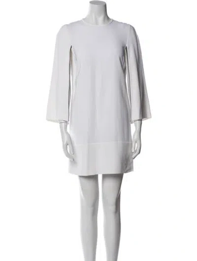 Pre-owned Givenchy Crew Neck Mini Dress In White