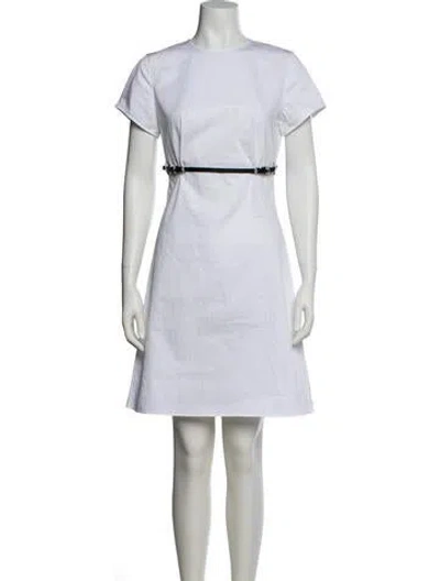 Pre-owned Givenchy Crew Neck Mini Dress In White