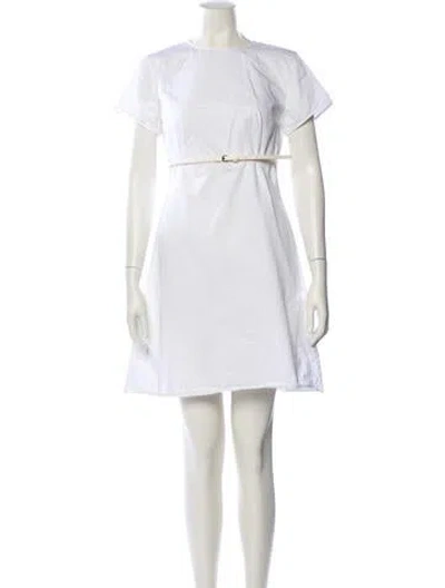 Pre-owned Givenchy Crew Neck Mini Dress In White