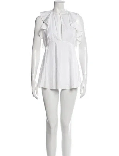 Pre-owned Givenchy Crew Neck Mini Dress In White