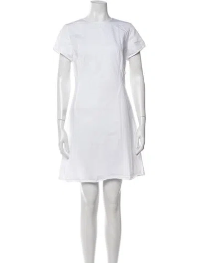 Pre-owned Givenchy Crew Neck Mini Dress In White