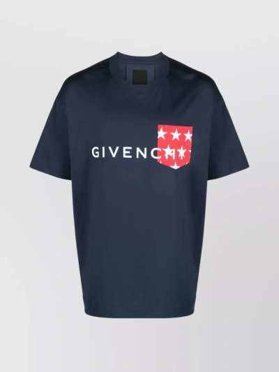 Givenchy Crew Neck Pocket T-shirt In Blue