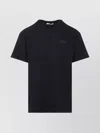 Givenchy Black Crewneck T-shirt With Logo Patch On The Front In Cotton Man In Black