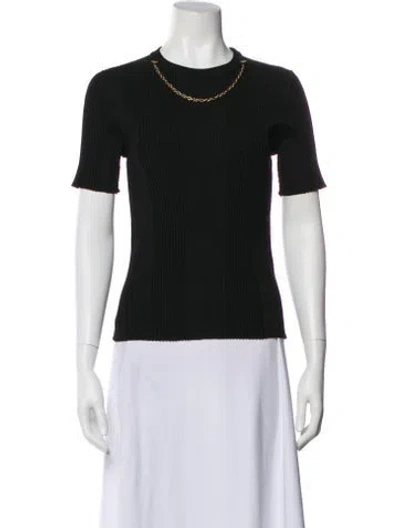Pre-owned Givenchy Crew Neck Short Sleeve Top In Black