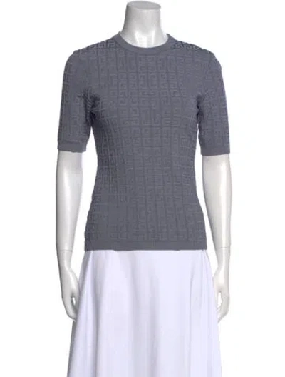 Pre-owned Givenchy Crew Neck Short Sleeve Top In Gray