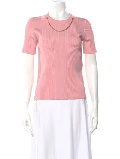 Pre-owned Givenchy Crew Neck Short Sleeve Top In Pink