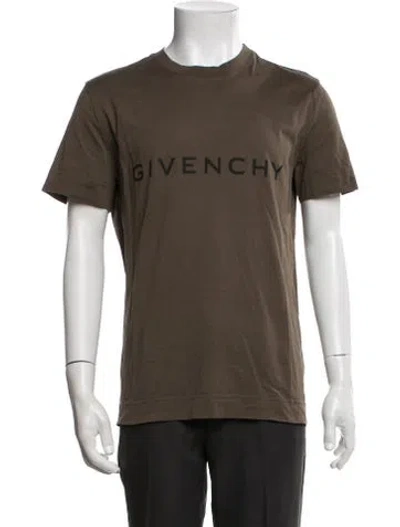 Pre-owned Givenchy Crew Neck Short Sleeve T-shirt In Brown