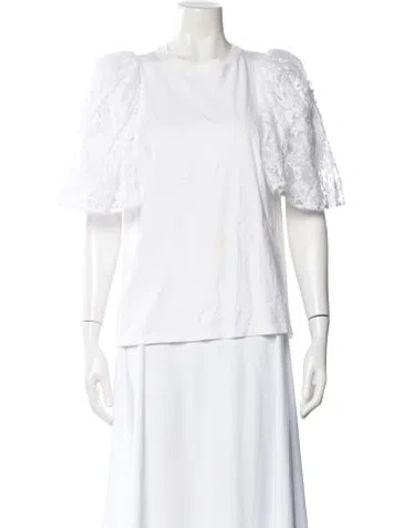 Pre-owned Givenchy Crew Neck Short Sleeve T-shirt In White