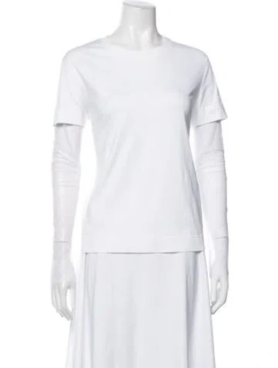 Pre-owned Givenchy Crew Neck Short Sleeve T-shirt In White