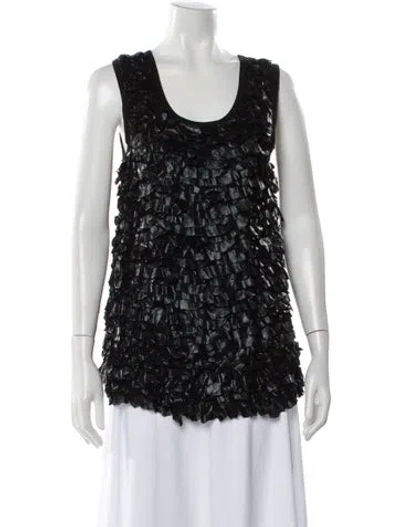Pre-owned Givenchy Crew Neck Sleeveless Top In Black