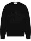 Givenchy Mens Black Logo-embroidered Crewneck Knitted Cotton Jumper Xl In Black