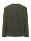 Givenchy Oversize Wool Crew Neck Sweatshirt In Green