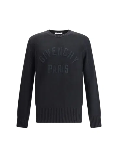Givenchy Crew Neck Sweater In Cotton In Black
