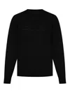 Givenchy Embroidered Logo Wool Sweater In Negro