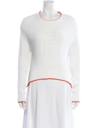 Pre-owned Givenchy Crew Neck Sweater In White