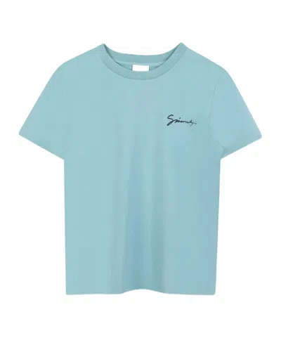 Givenchy Kids' Crew Neck T-shirt In Blue