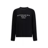Givenchy Wool Blend Crew Neck Sweater With Ribbed Cuffs And Hem In Black