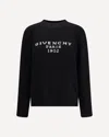 Givenchy Wool Blend Crew Neck Sweater With Ribbed Cuffs And Hem In Black